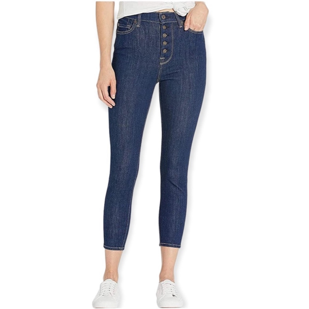 NWOT 7 For All Mankind Aubrey High Waist Exposed Button Fly Jeans Dark size 25